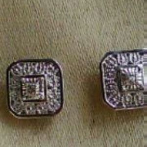 Woman's Natl Diamond Sterling Silver Post Earrings